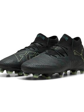 Brand New PUMA Future 8 Ultimate FG soccer cleats in a black/green terrain